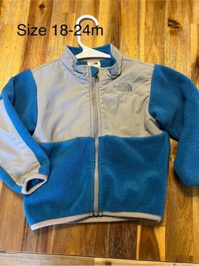 The North Face Toddler Fleece Jacket - Blue & Light Gray